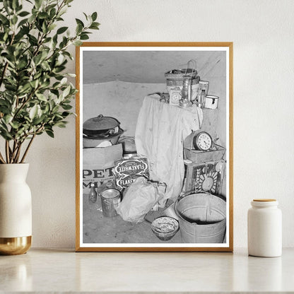 1939 Vintage Tent Home Interior of Texas Migrants - Available at KNOWOL