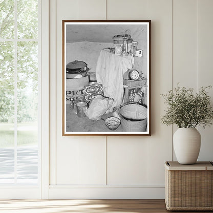 1939 Vintage Tent Home Interior of Texas Migrants - Available at KNOWOL