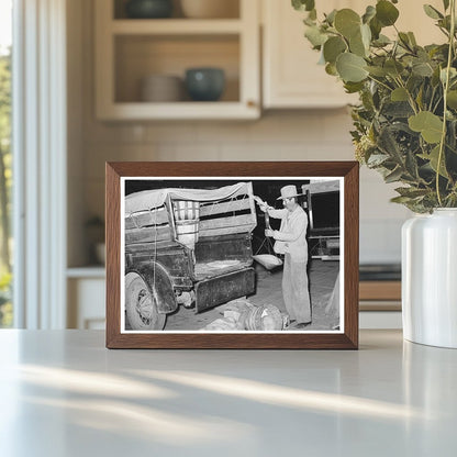 1939 Vintage Vegetable Truck Scales San Antonio Market Scene - Available at KNOWOL