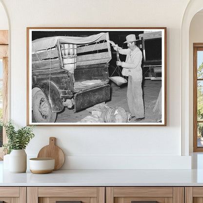 1939 Vintage Vegetable Truck Scales San Antonio Market Scene - Available at KNOWOL