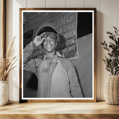 1939 Vintage Young Man in Welder Outfit Machine Shop Training - Available at KNOWOL