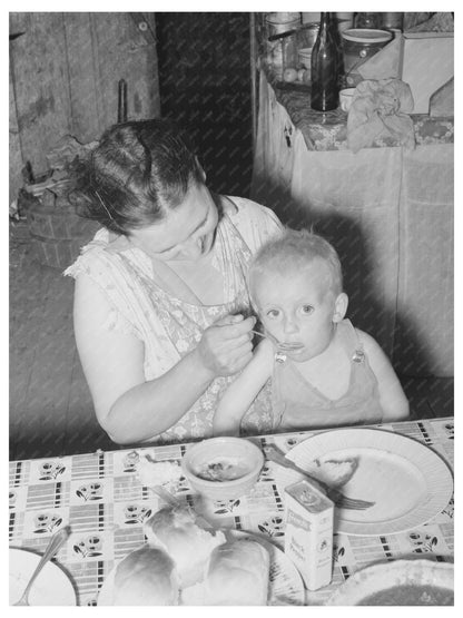 1939 Woman Feeding Baby in Seminole Oklahoma - Available at KNOWOL