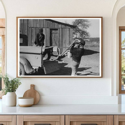 1940 African American Boy with Can in Creek County Oklahoma - Available at KNOWOL