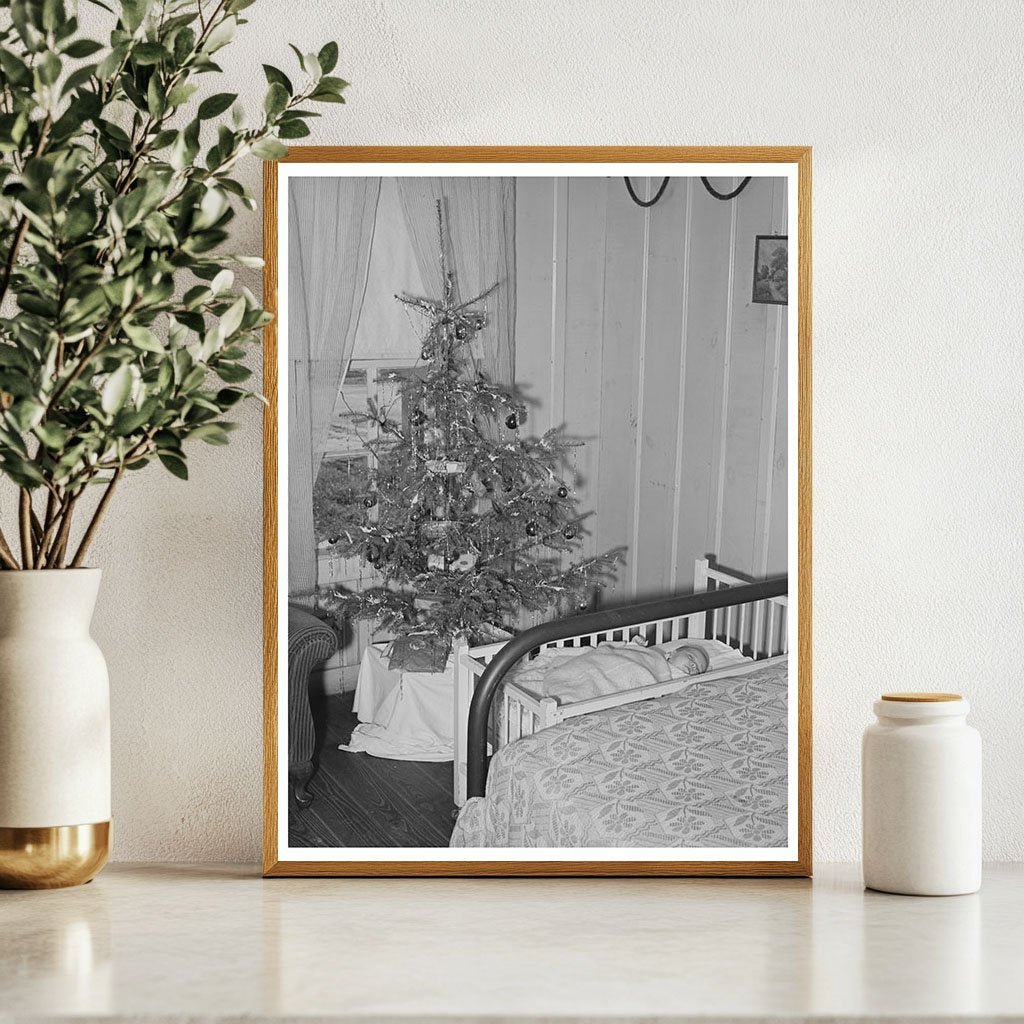 1940 Baby by Christmas Tree in Corpus Christi Texas - Available at KNOWOL