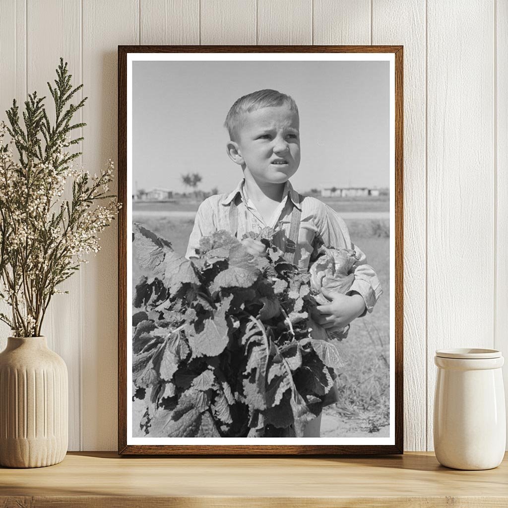 1940 Boy with Vegetables from Casa Grande Valley Farms - Available at KNOWOL