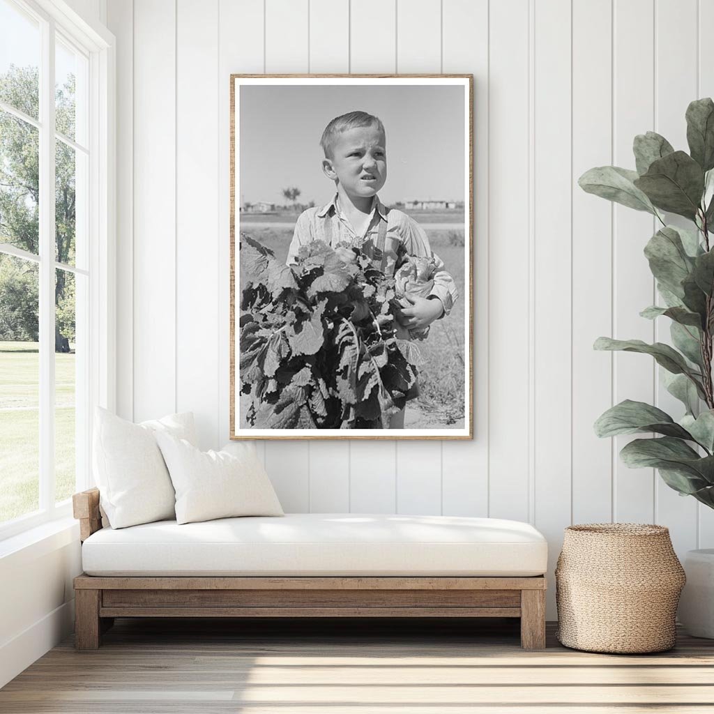 1940 Boy with Vegetables from Casa Grande Valley Farms - Available at KNOWOL