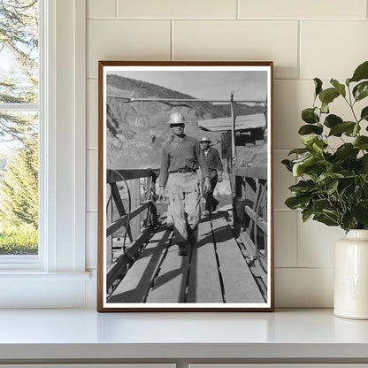 1940 Catwalk at Shasta Dam in California Engineering Photo - Available at KNOWOL