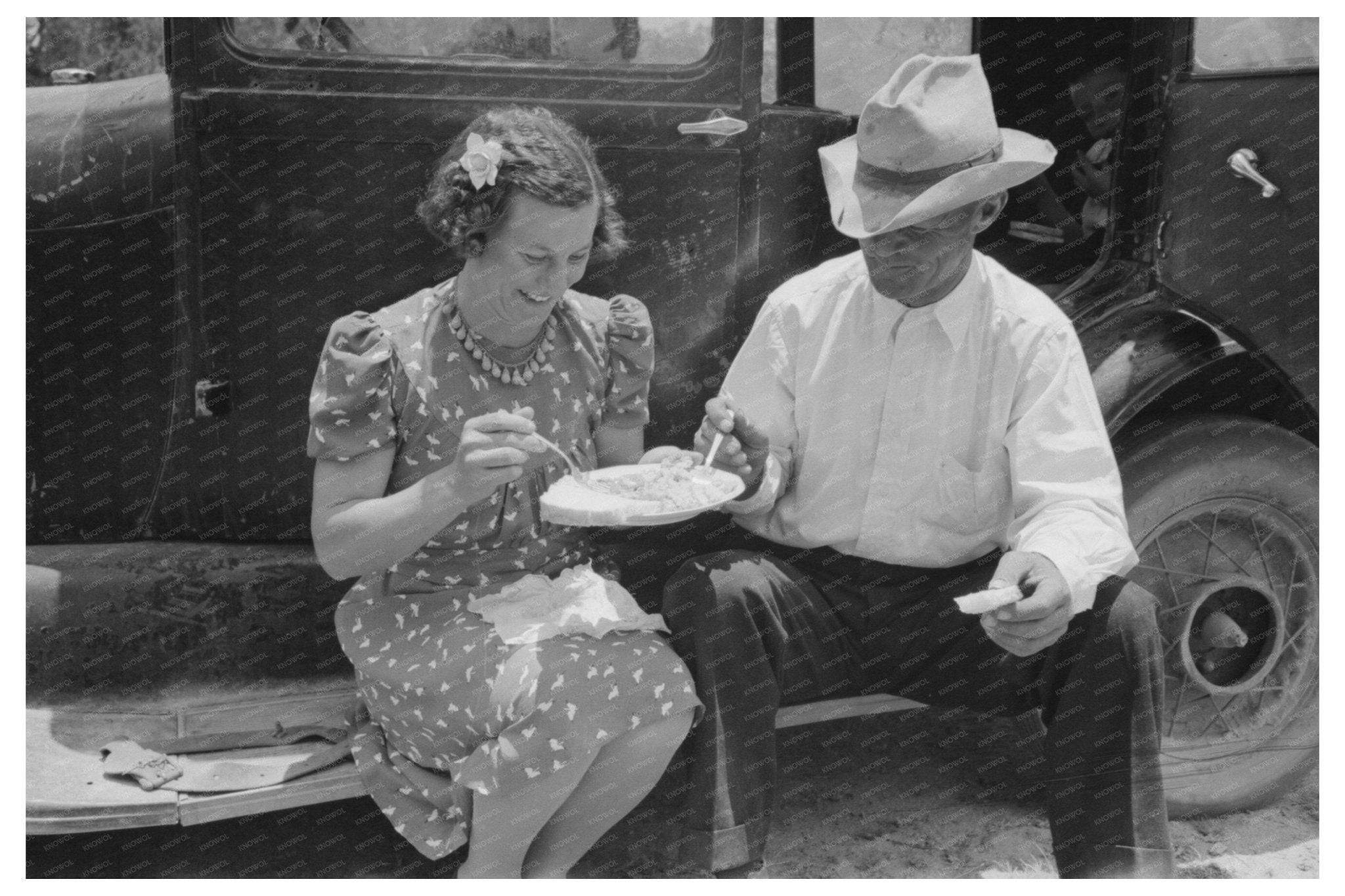 1940 Communal Dinner Community Sing Pie Town New Mexico - Available at KNOWOL