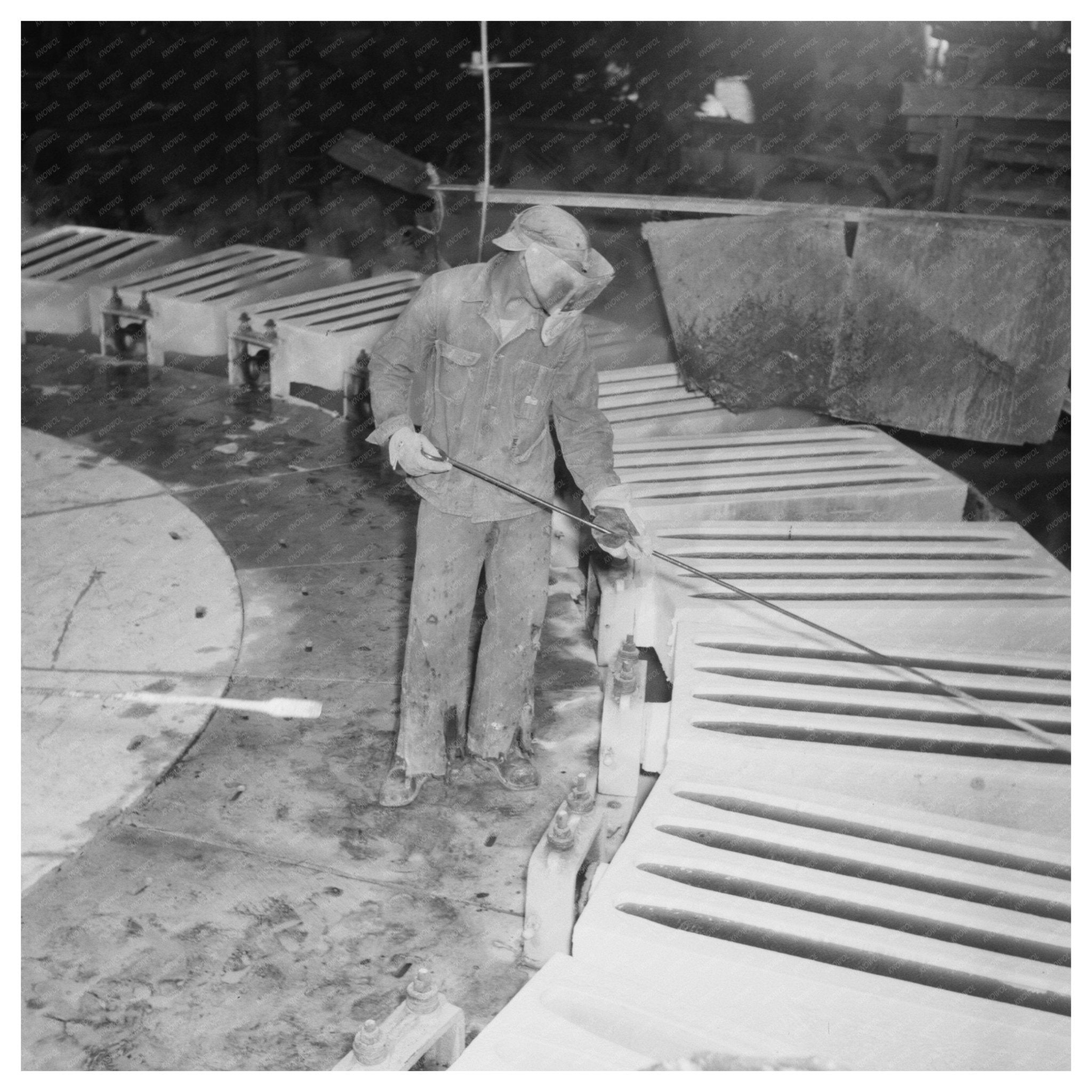 1940 Copper Ingot Casting at Phelps Dodge Plant Arizona - Available at KNOWOL