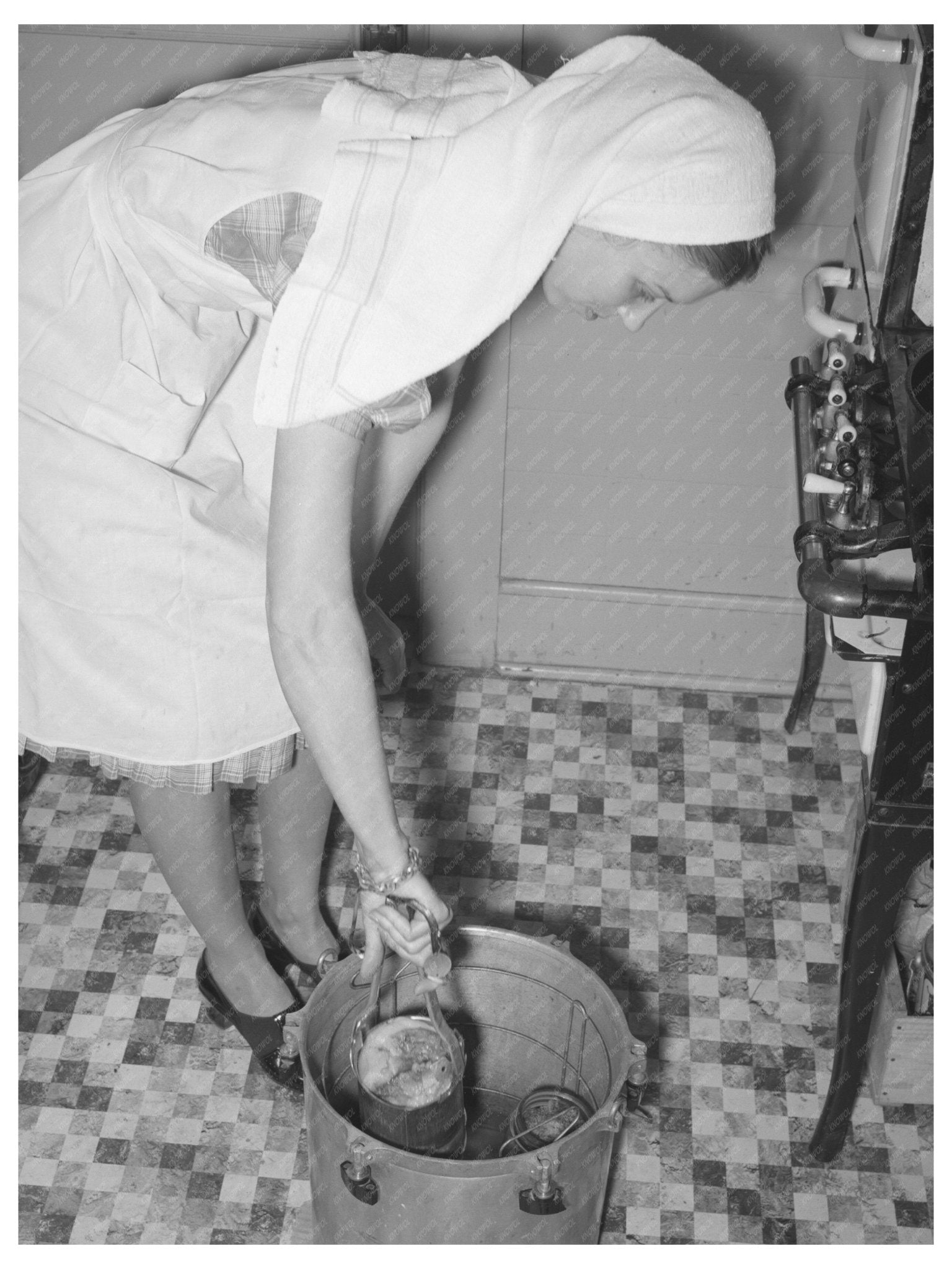 1940 Farm Security Supervisor Demonstrates Pressure Canning - Available at KNOWOL