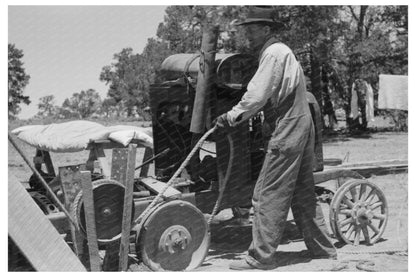 1940 Farmer Drilling Water Well in Pie Town New Mexico - Available at KNOWOL