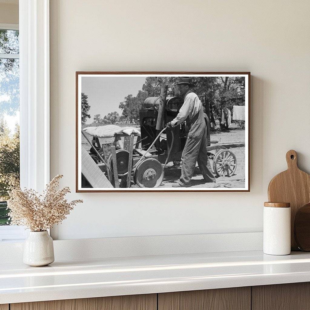 1940 Farmer Drilling Water Well in Pie Town New Mexico - Available at KNOWOL