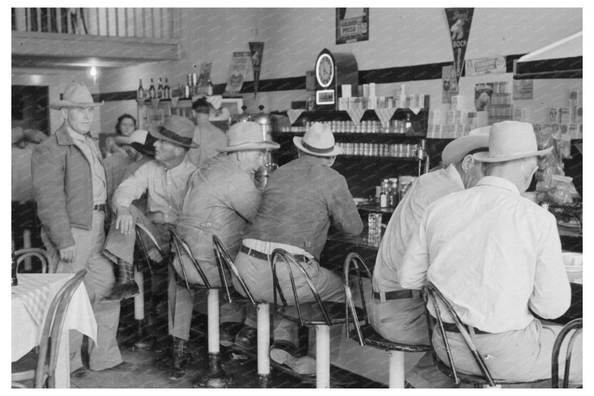 1940 Interior of Junction Texas Cafe in Kimble County - Available at KNOWOL