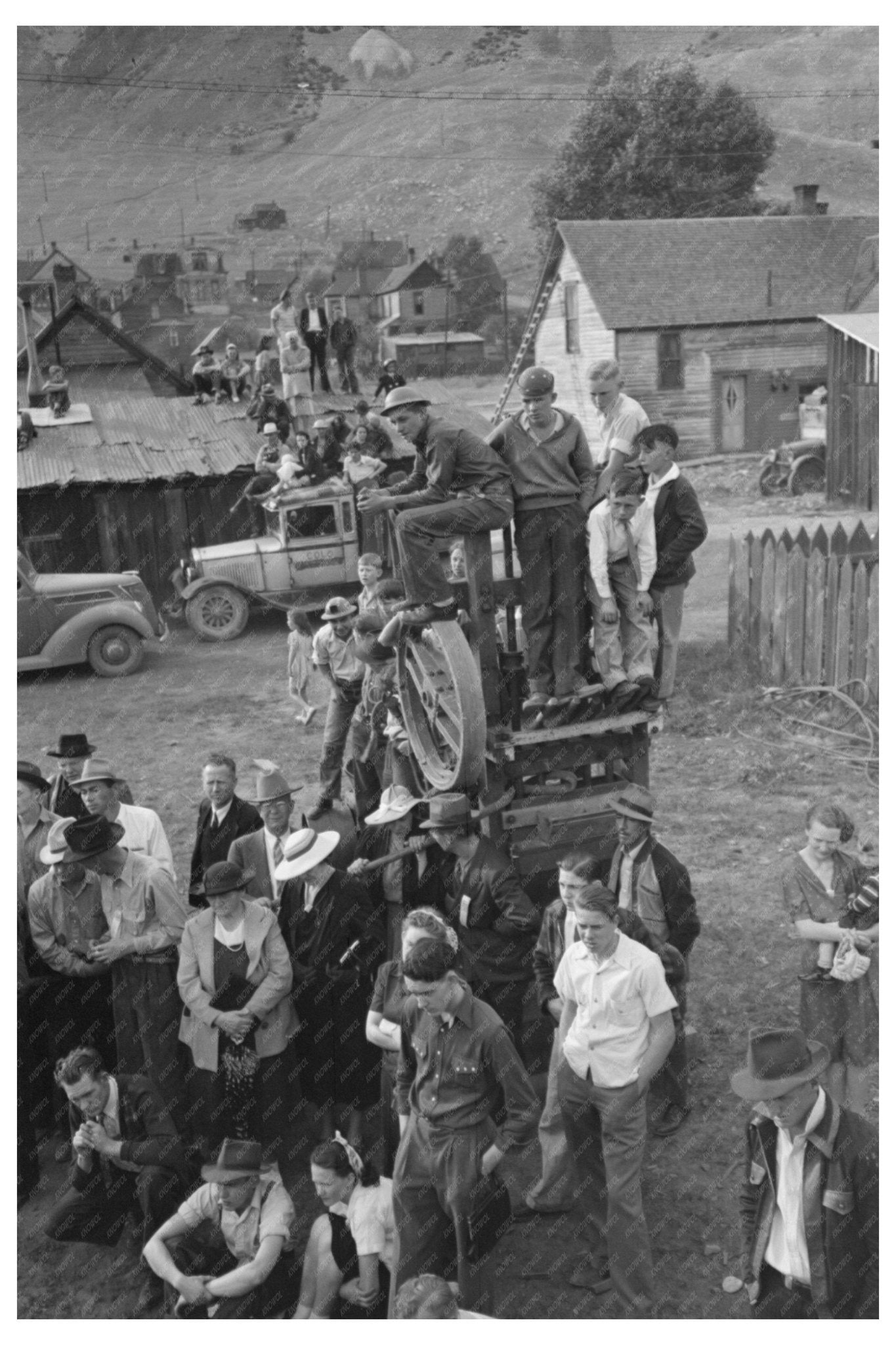 1940 Judges Inspect Drill for Miners Contest in Colorado - Available at KNOWOL