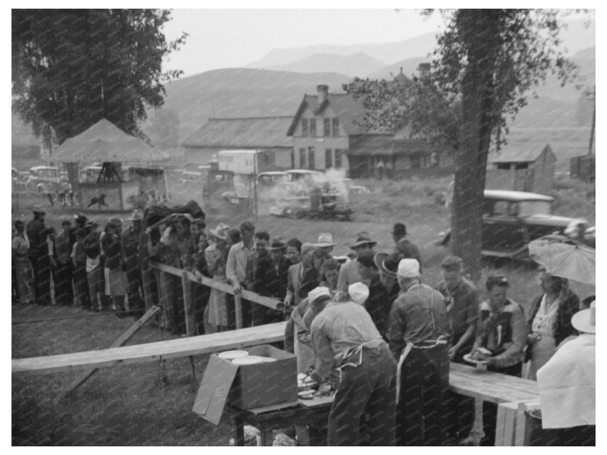 1940 Labor Day Barbecue Gathering in Ridgway Colorado - Available at KNOWOL