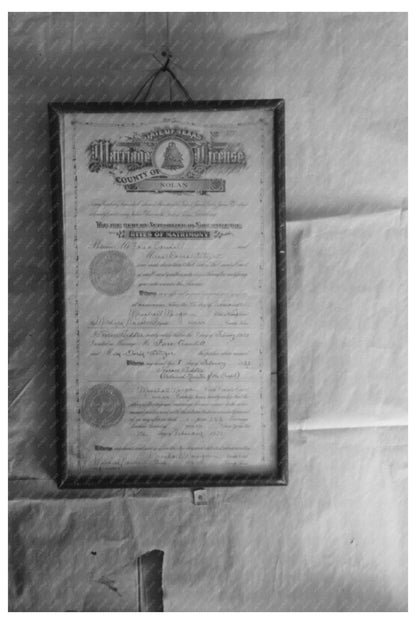 1940 Marriage License in Pie Town New Mexico Homesteader Home - Available at KNOWOL