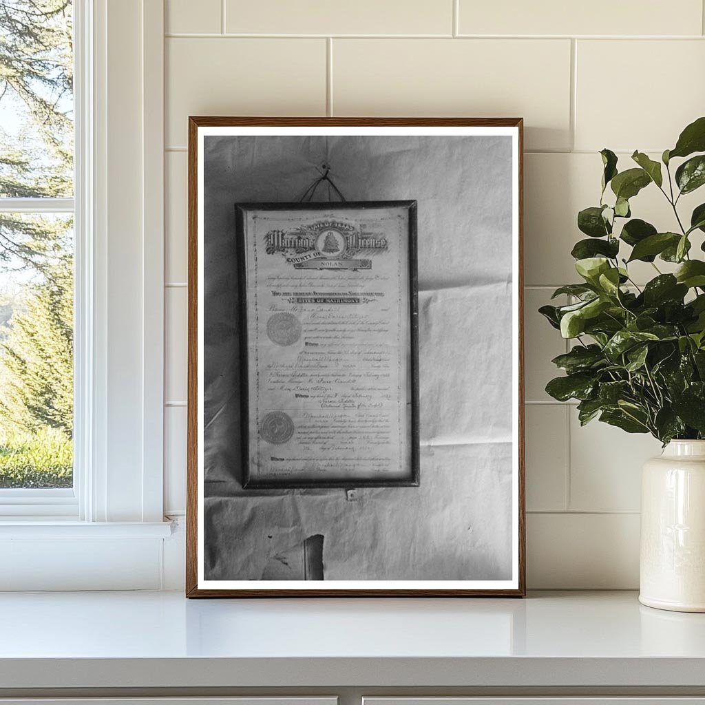 1940 Marriage License in Pie Town New Mexico Homesteader Home - Available at KNOWOL