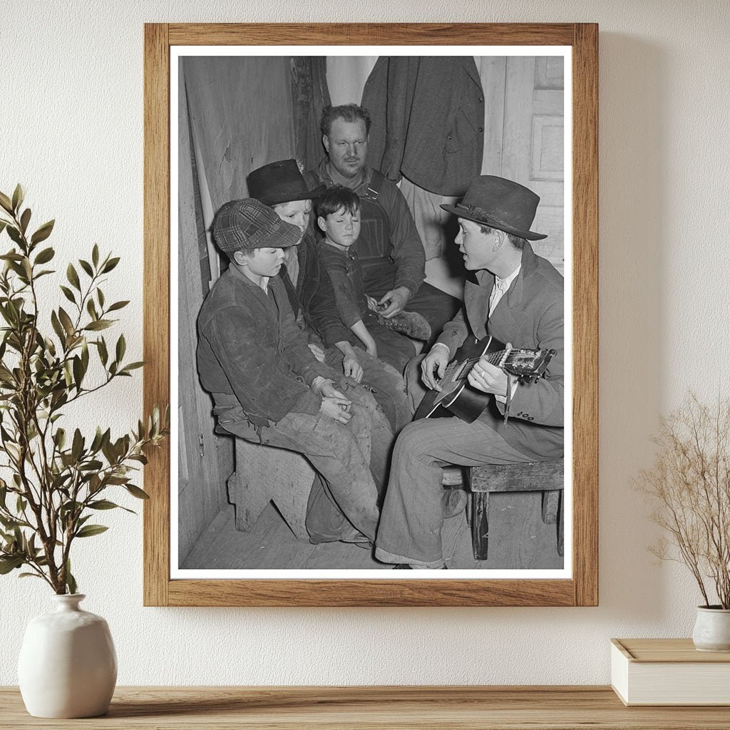 1940 Musicians at Play Party in McIntosh County Oklahoma - Available at KNOWOL