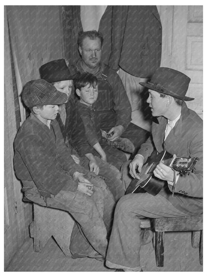 1940 Musicians at Play Party in McIntosh County Oklahoma - Available at KNOWOL