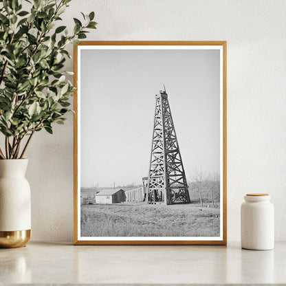 1940 Oil Derrick Pumping in Creek County Oklahoma - Available at KNOWOL