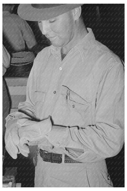 1940 Phoenix Cooperative Member Examines Gloves - Available at KNOWOL