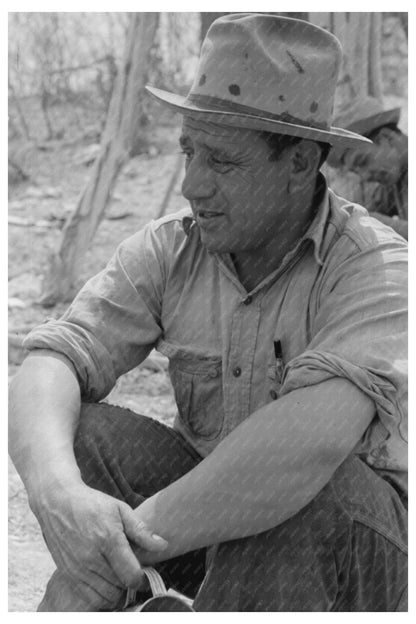 1940 Sheep and Goat Shearer Resting in Kimble County Texas - Available at KNOWOL