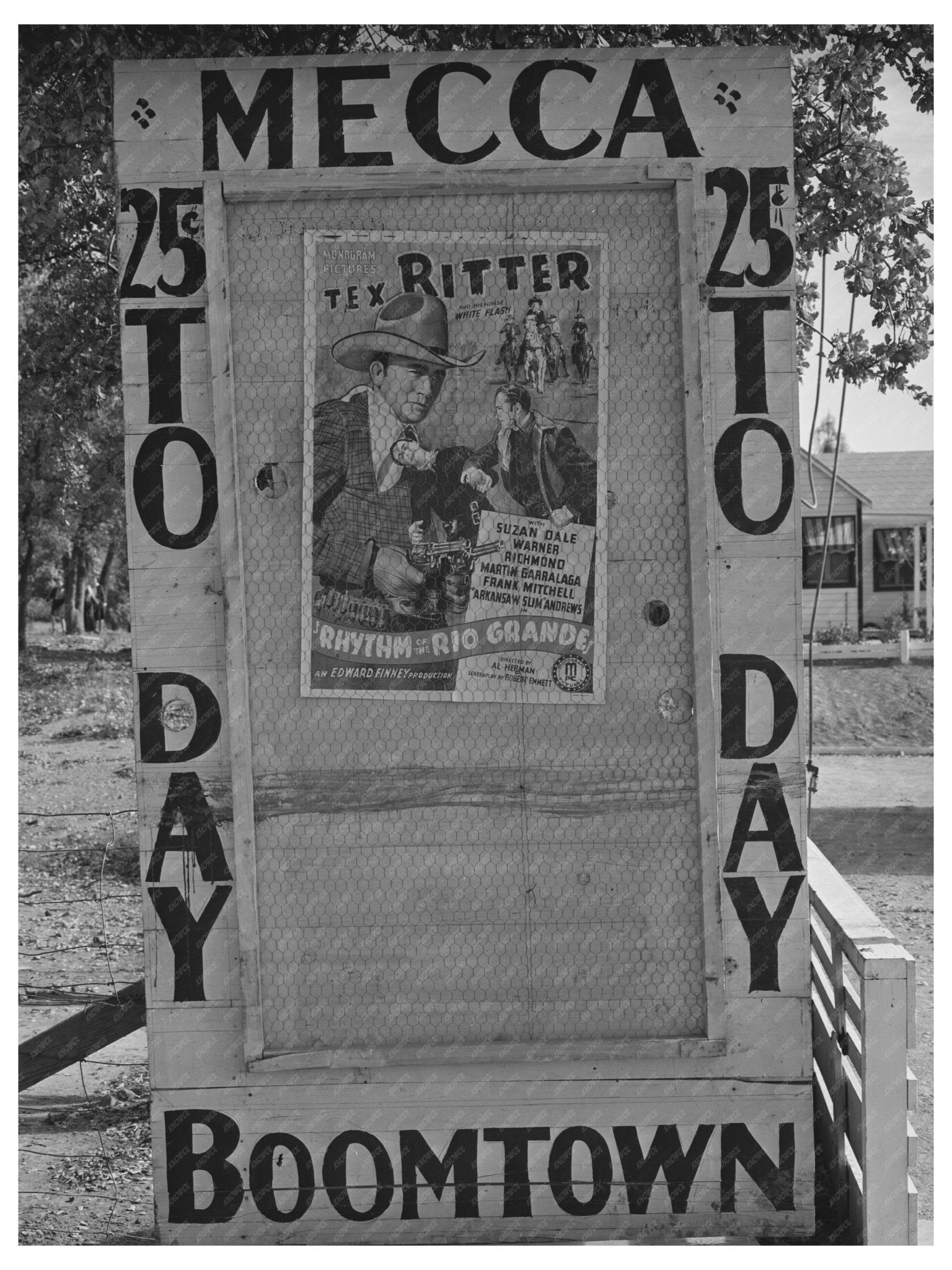 1940 Summit City Movie Program Signboard Photograph - Available at KNOWOL