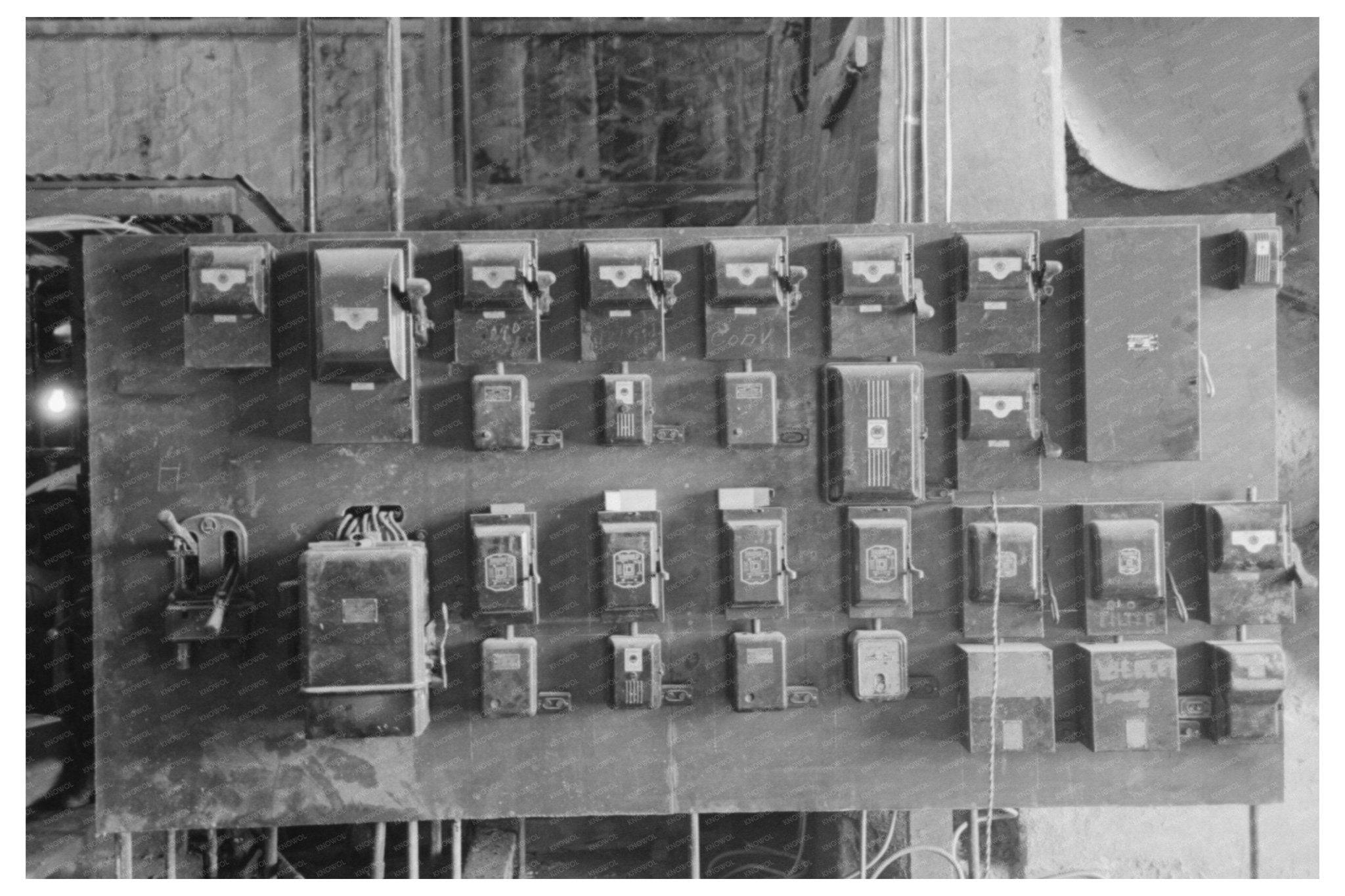 1940 Switchboard at Mogollon Gold Mine New Mexico - Available at KNOWOL