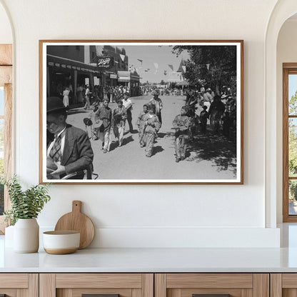 1940 Taos New Mexico Fiesta Crowd Watching Traditional Dances - Available at KNOWOL