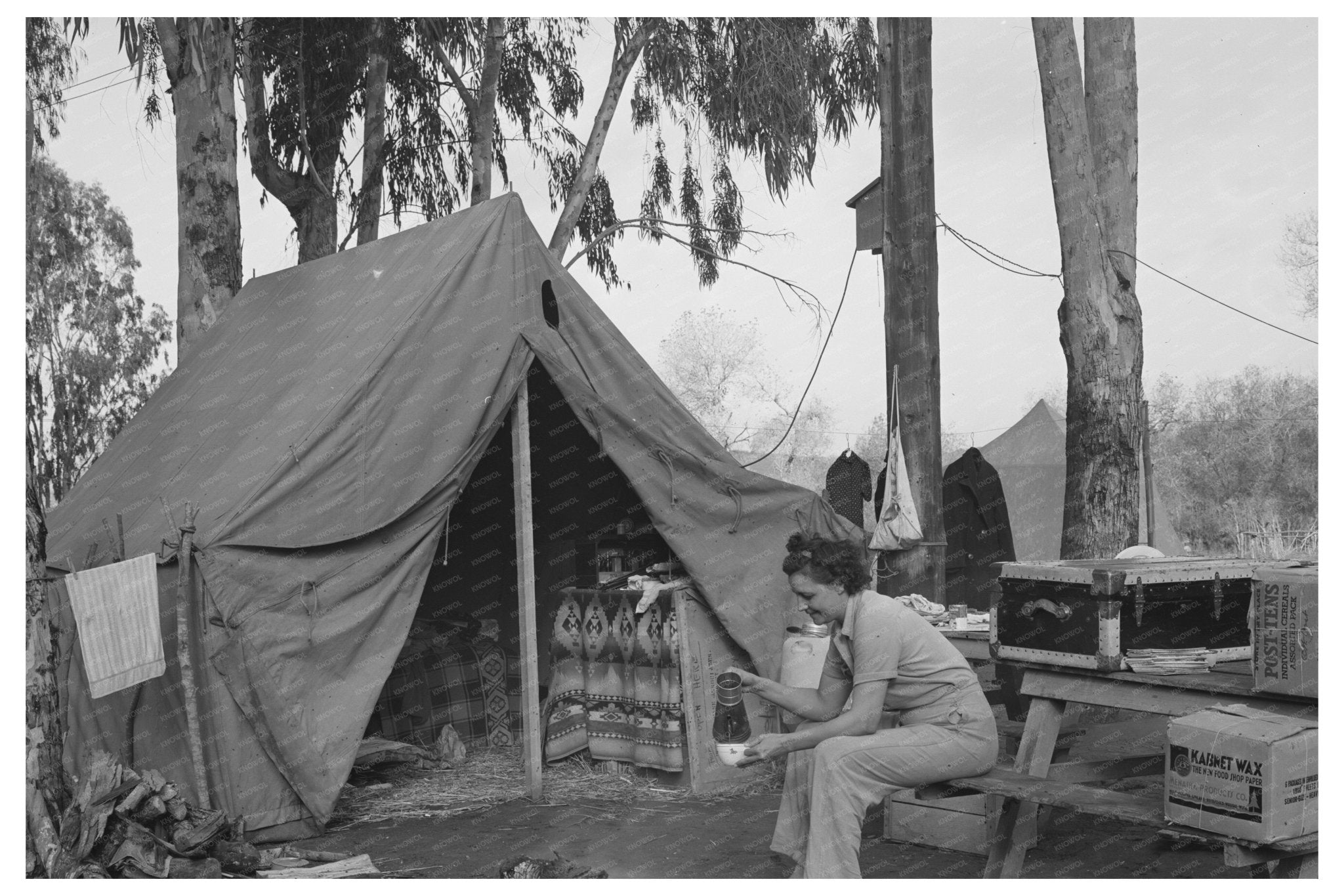 1940 Tent Settlement in Mission Valley California - Available at KNOWOL