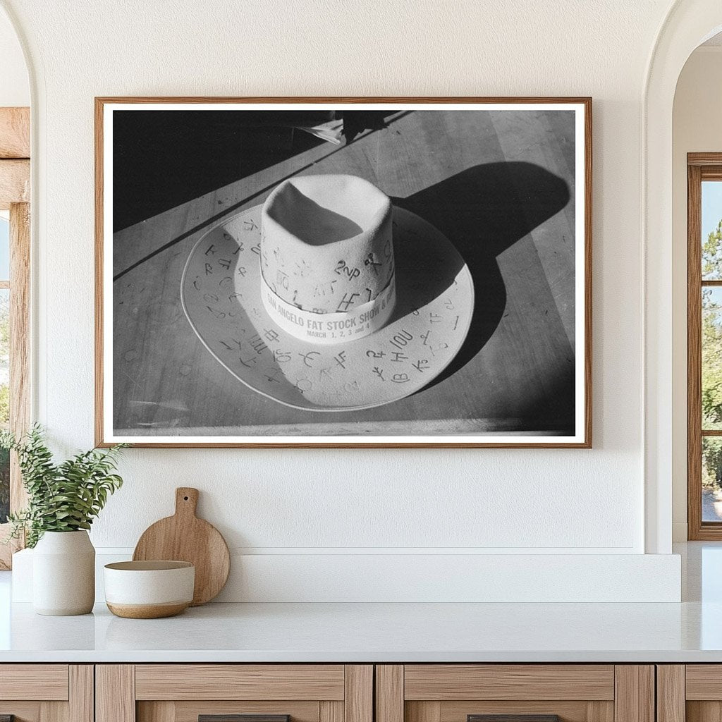 1940 Vintage Hat with Cattle Brands from San Angelo Texas - Available at KNOWOL