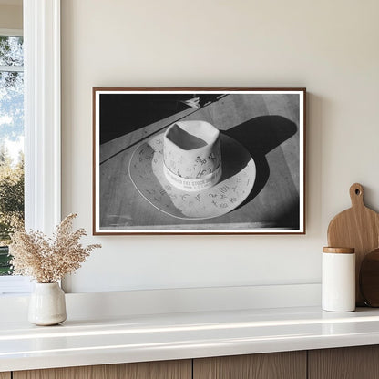 1940 Vintage Hat with Cattle Brands from San Angelo Texas - Available at KNOWOL