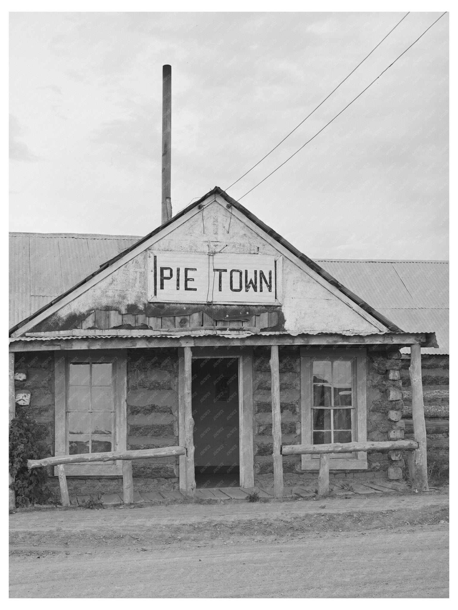 1940 Vintage Hotel Entrance in Pie Town New Mexico - Available at KNOWOL