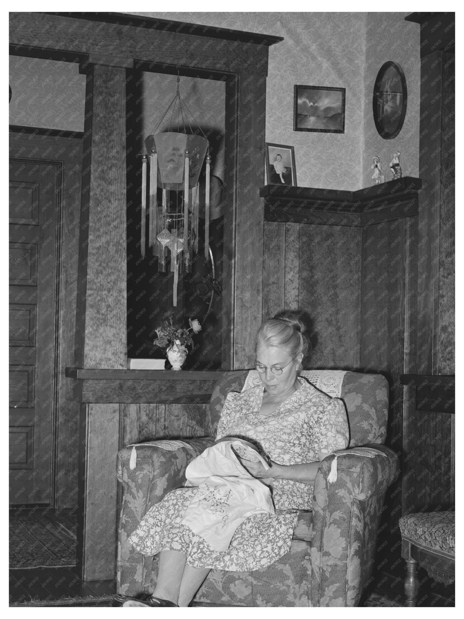 1940 Vintage Image of Fruit Farmers Wife Placer County California - Available at KNOWOL