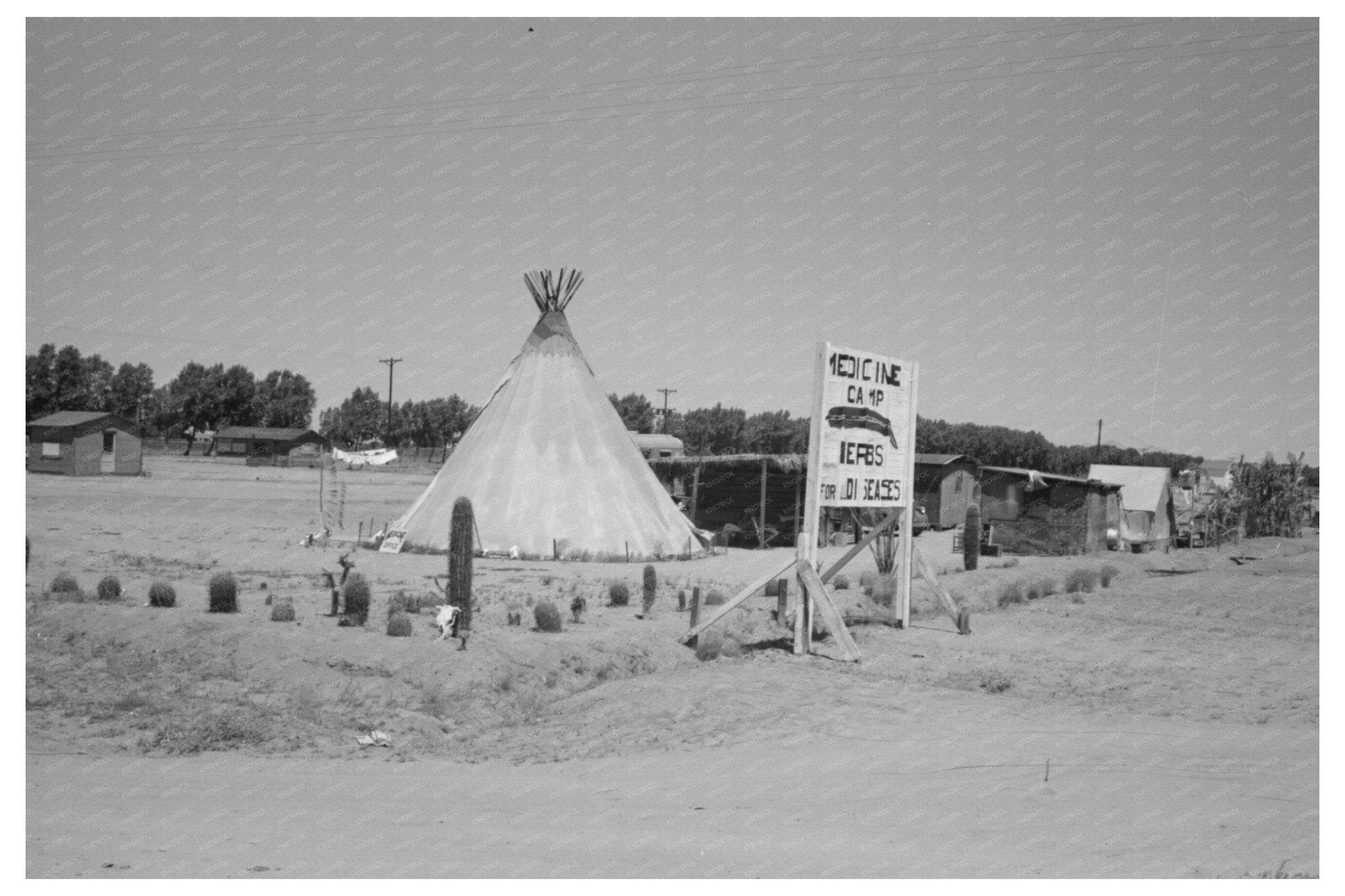 1940 Vintage Medicine Tent Sign Maricopa County Arizona - Available at KNOWOL