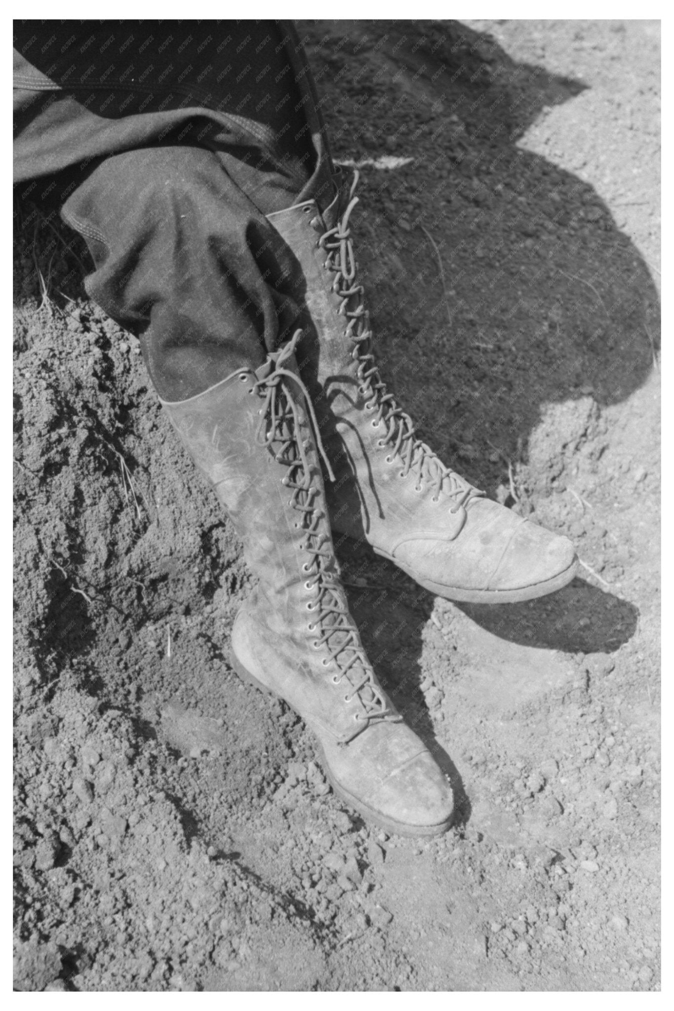 1940 Vintage Miners Boots Pinos Altos New Mexico Image - Available at KNOWOL