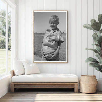 1940 Vintage Photo Boy with Sack of Vegetables Arizona - Available at KNOWOL