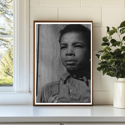 1940 Vintage Photo of African American Farmers Son Eating Walnuts - Available at KNOWOL