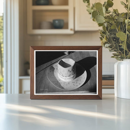 1940 Vintage Photo of Cattle Brand Hat in San Angelo Texas - Available at KNOWOL