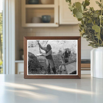 1940 Vintage Photo of Tie Workers in Pie Town New Mexico - Available at KNOWOL