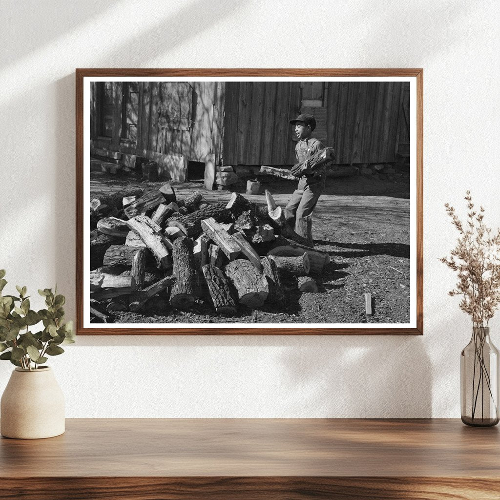 1940 Vintage Photo Young Boy Eating Black Walnuts Oklahoma - Available at KNOWOL