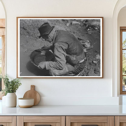 1940 Vintage Photograph of Gold Panning in Pinos Altos NM - Available at KNOWOL