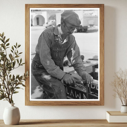 1940 Vintage Scissors and Lawnmower Sharpener in Utah - Available at KNOWOL