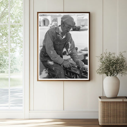 1940 Vintage Scissors and Lawnmower Sharpener in Utah - Available at KNOWOL