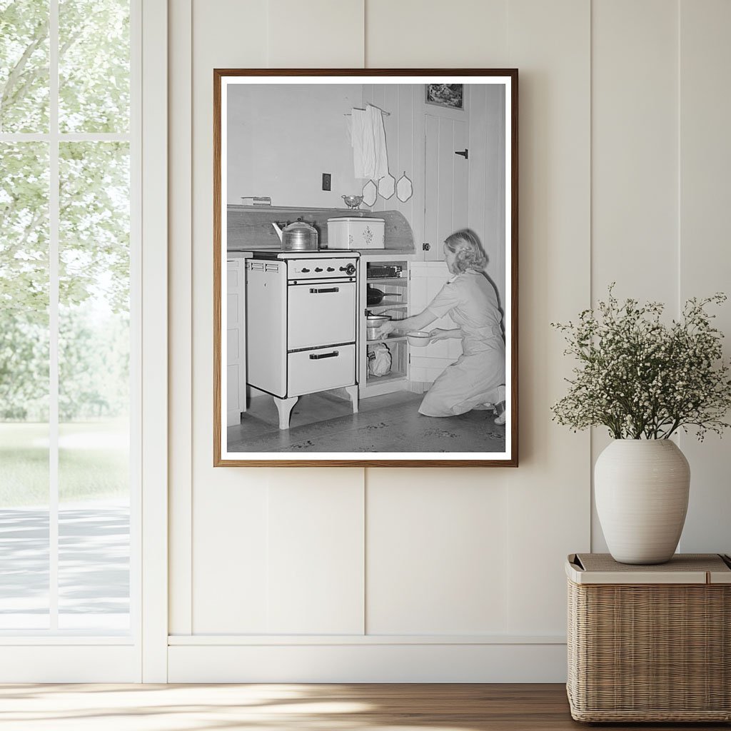 1940 Woman at Kitchen Stove in Arizona Farm Household - Available at KNOWOL