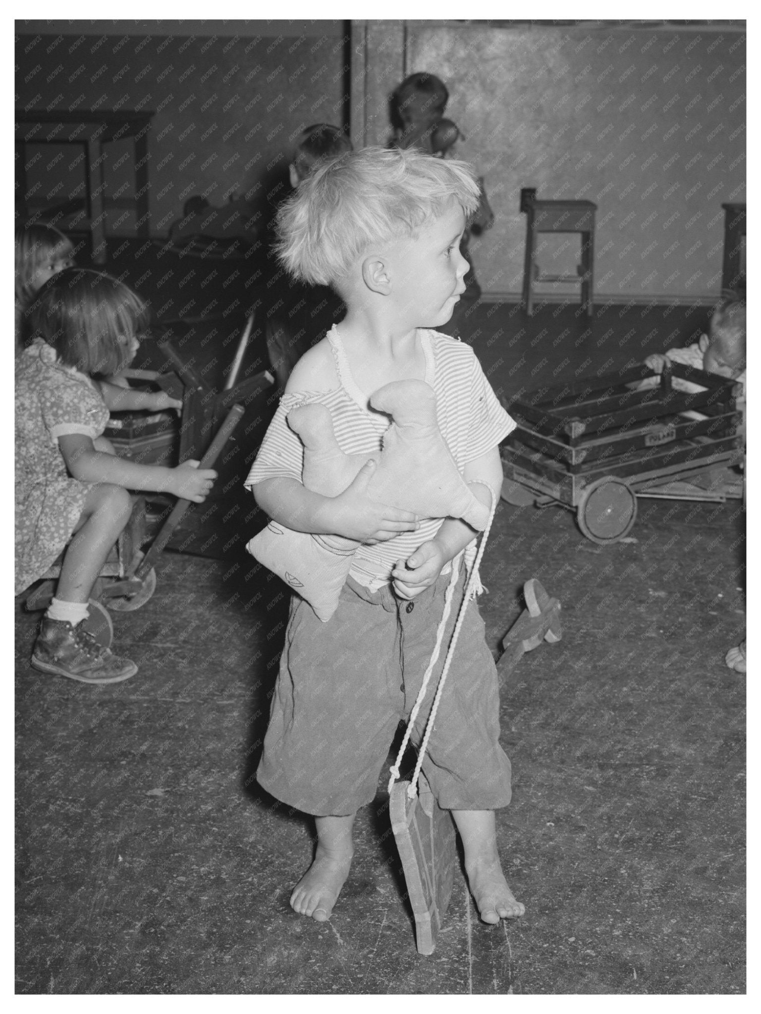 1940 Young Boy at WPA Nursery School in Arizona - Available at KNOWOL