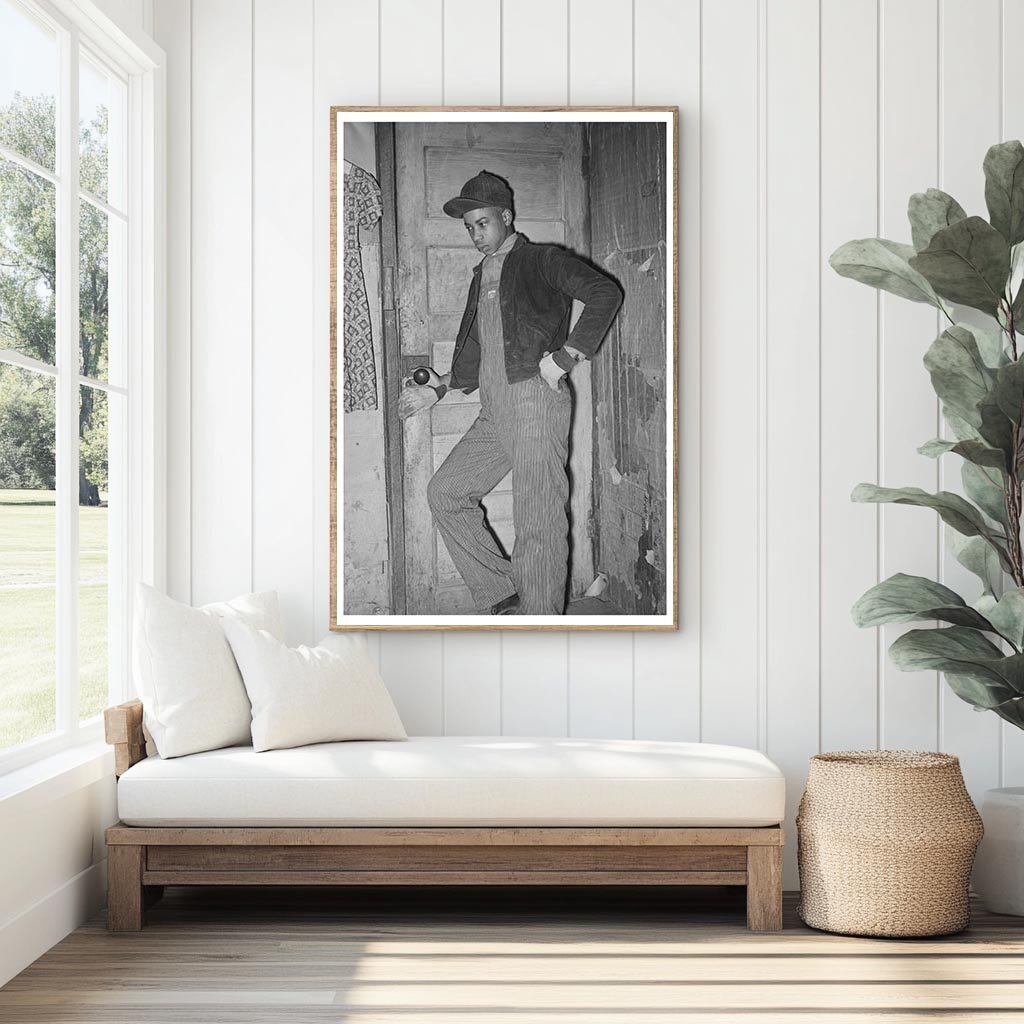 1940 Young Boy in Doorway of Creek County Oklahoma Home - Available at KNOWOL