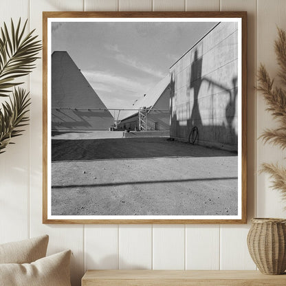 1940s Peat Storage Buildings and Silos in Nevada Desert - Available at KNOWOL