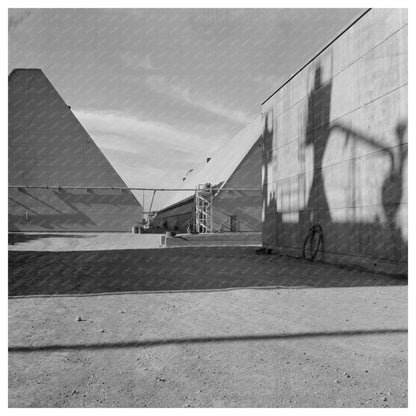 1940s Peat Storage Buildings and Silos in Nevada Desert - Available at KNOWOL