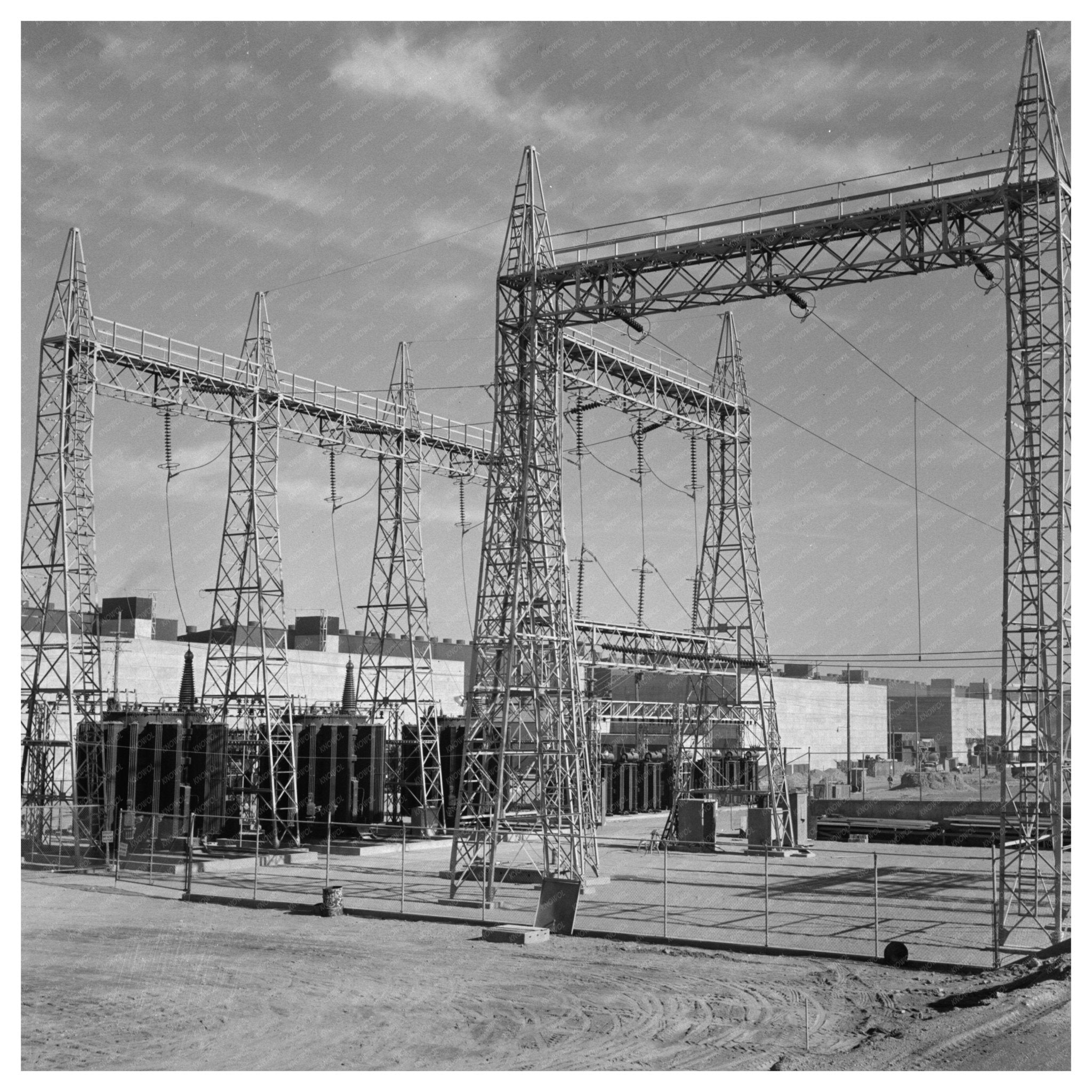 1940s Transmission Towers in Las Vegas Powering Industry - Available at KNOWOL